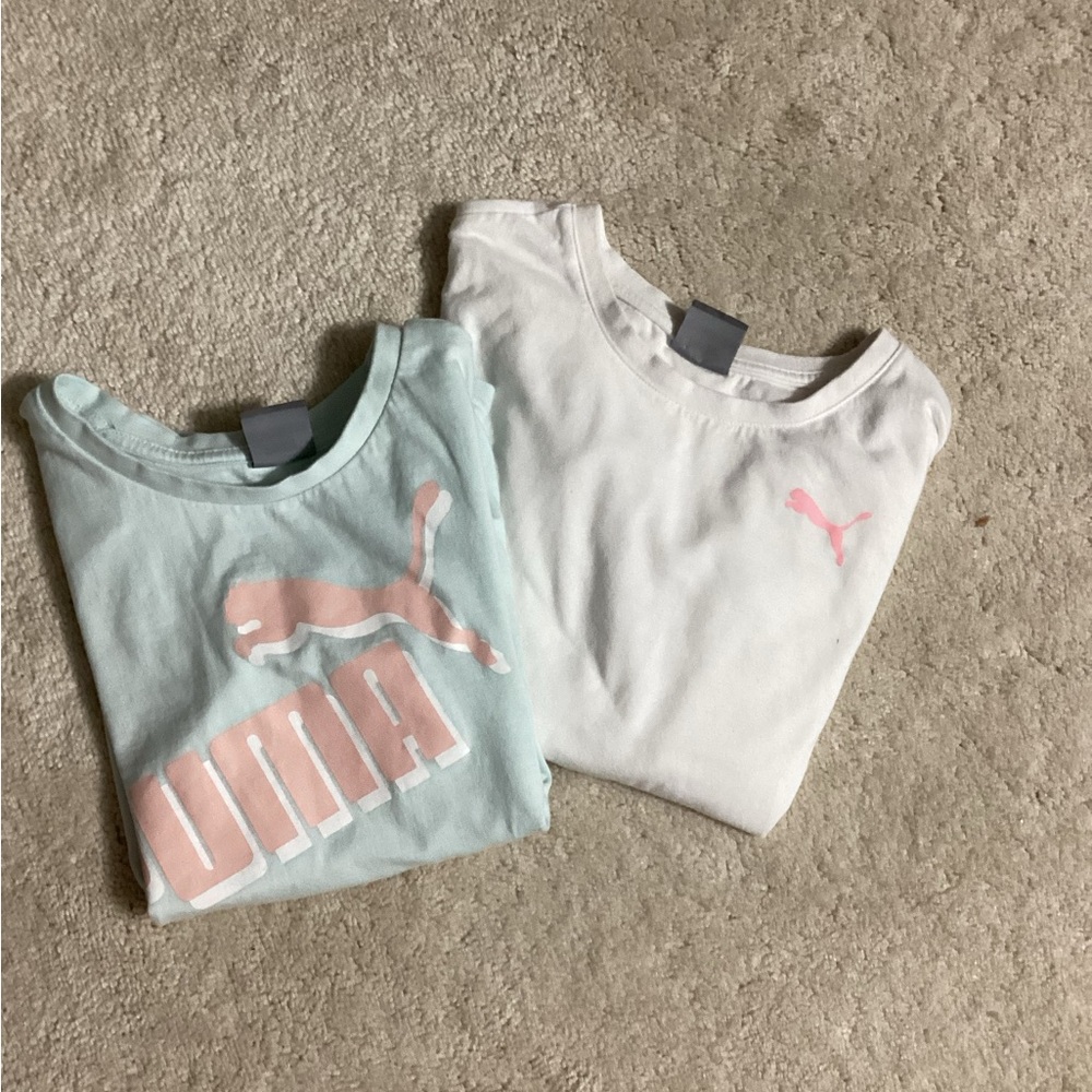 Puma Light Green Tee with White Emblem